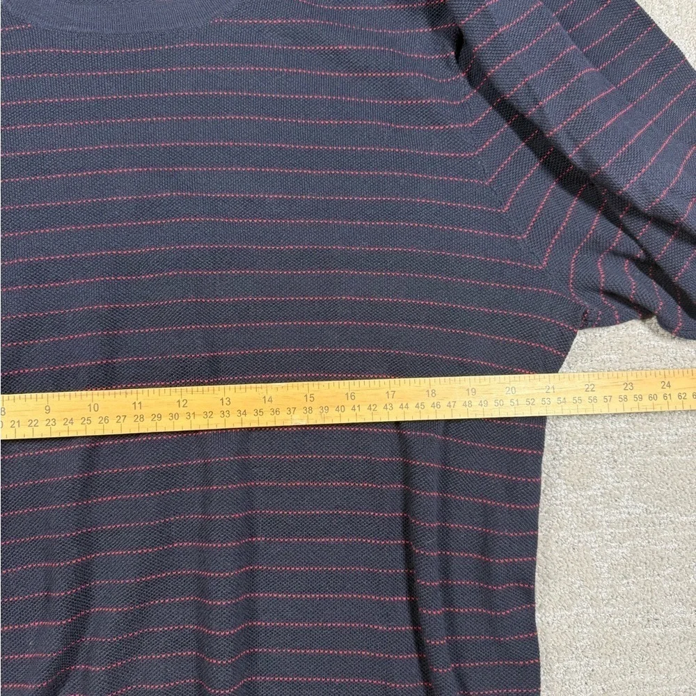 J. Crew Striped Knit Cotton Cashmere Blend Crew Neck Long Sleeve Sweater Sz L